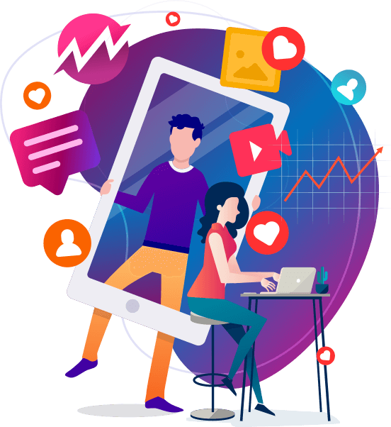 Illustration montrant un concept digital